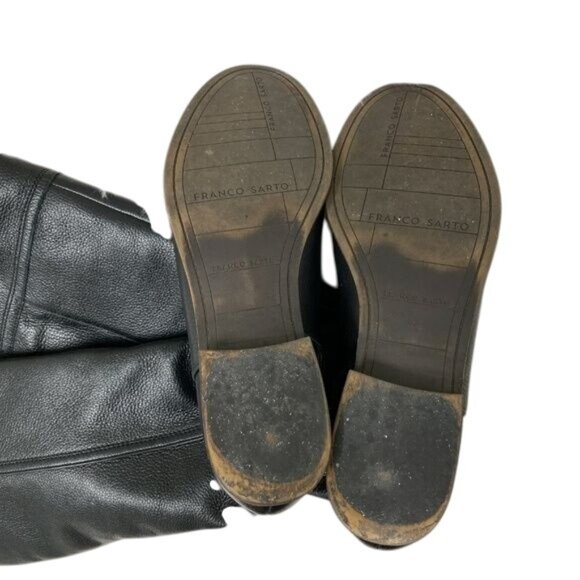 Franco Sarto Black L-Hydie Leather Tall Riding Boots - Picture 4 of 8